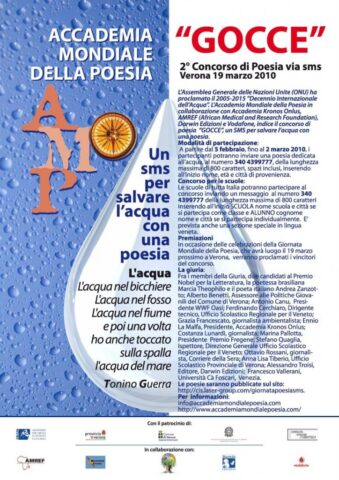 Concorso di poesia via sms Gocce