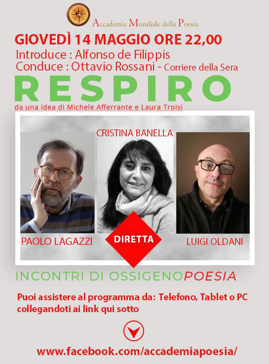 RESPIRO - Incontri di Ossigeno Poesia - PAOLO LAGAZZI, CRISTINA BANELLA, LUIGI OLDANI